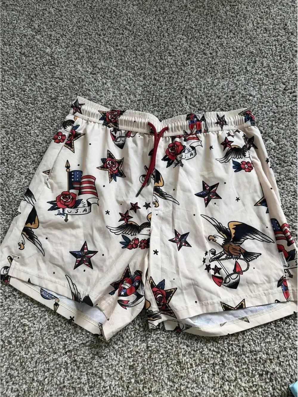 AMERICANA | 4TH OF JULY, PATRIOTIC EAGLES maamgic Mens 5.5 Inch Swim Trunks - Picture 1 of 3